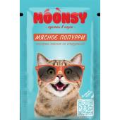 Moonsy влажный корм для кошек мясное ассорти со спирулиной, 80г